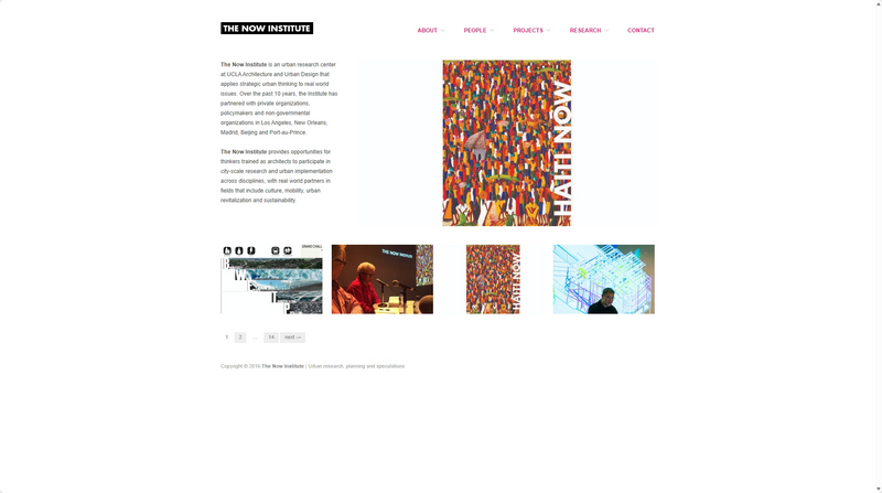 Previous Now Institute website