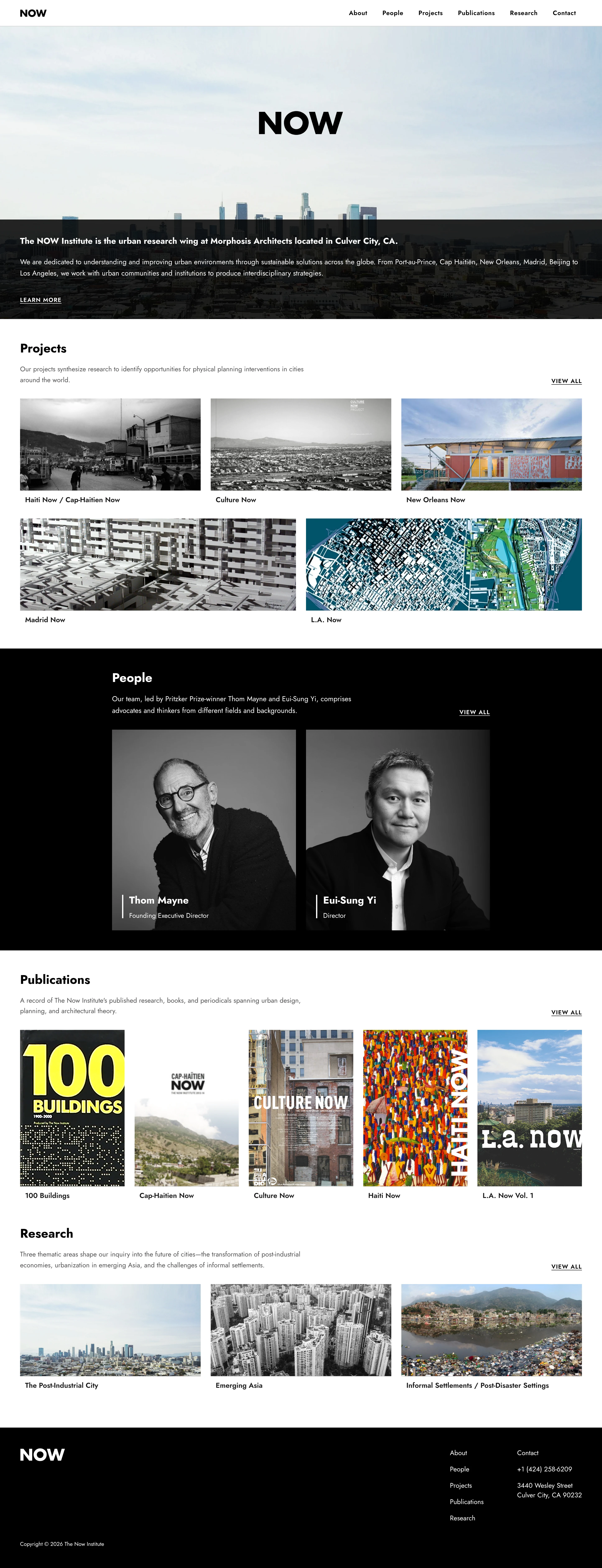 Now Institute home page