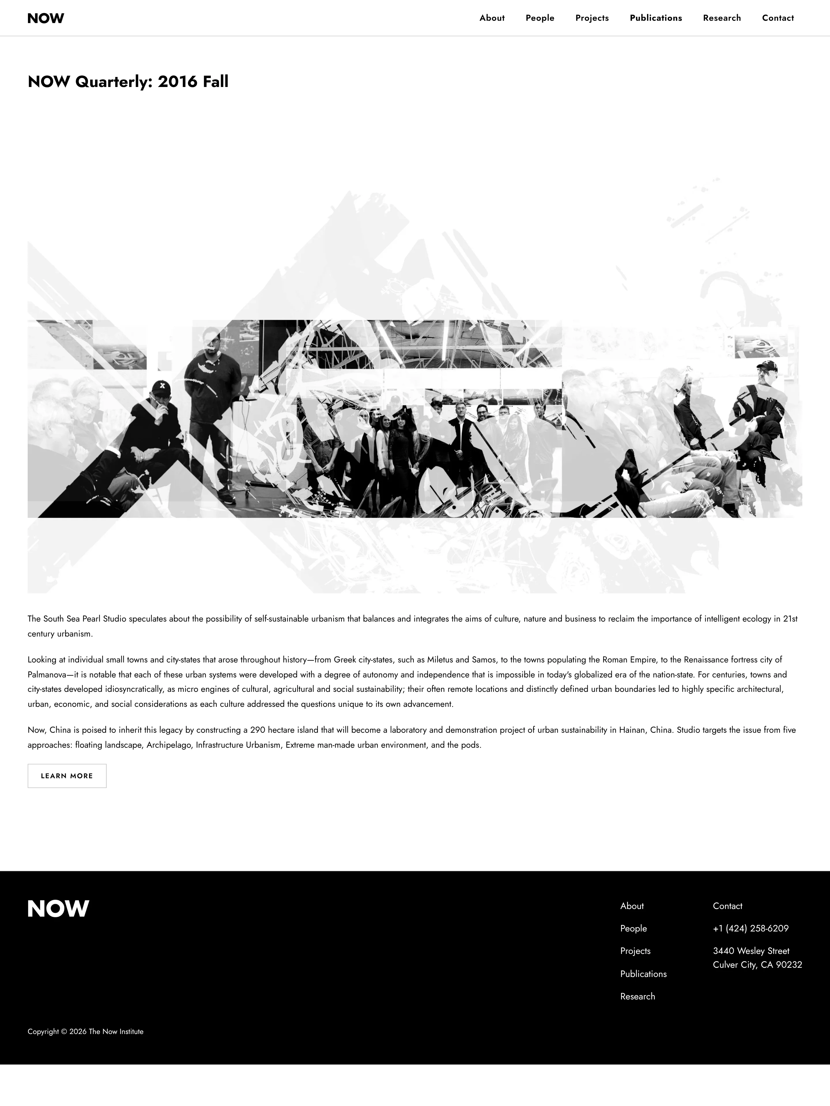 NOW Quarterly: 2016 Fall