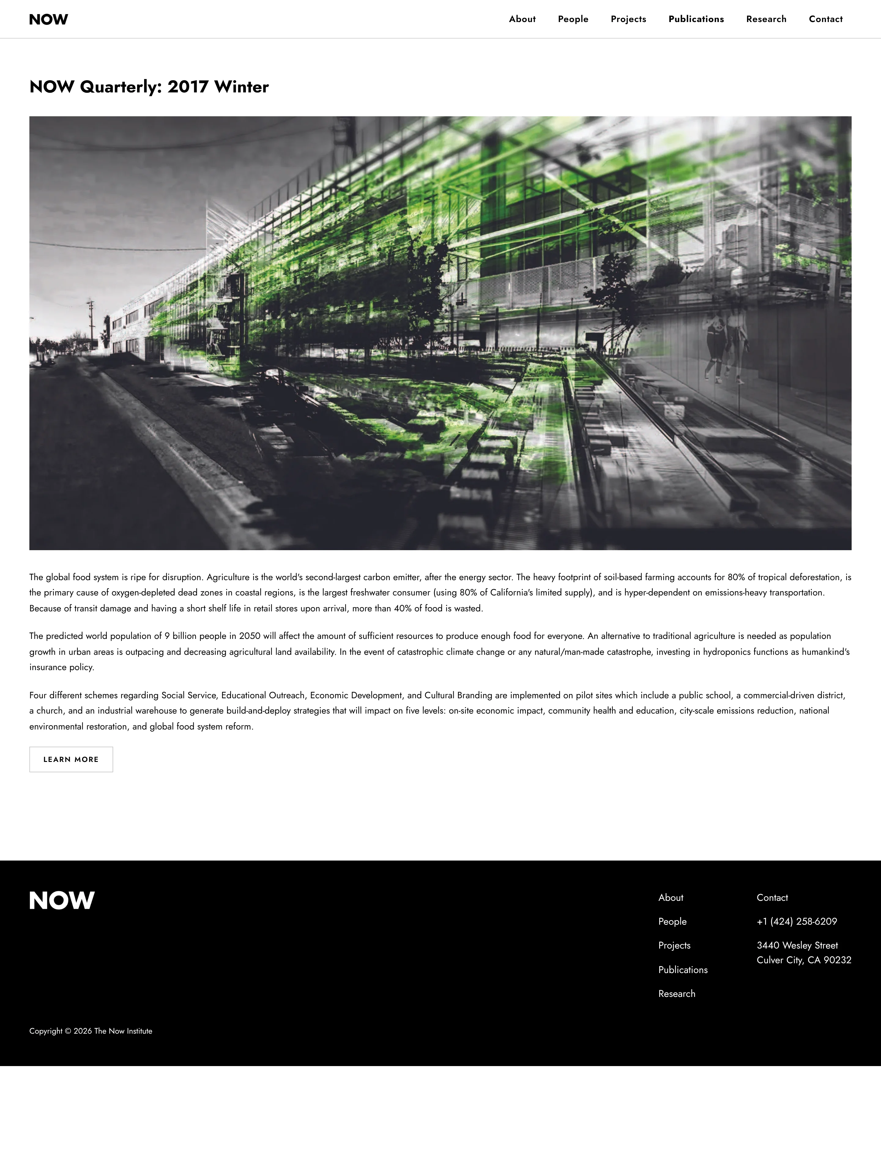 NOW Quarterly: 2017 Winter